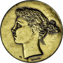France, Medal, Alliance française, Marianne, Belmondo, AU(55-58), Copper Gilt