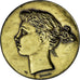 France, Medal, Alliance française, Marianne, Belmondo, AU(55-58), Copper Gilt