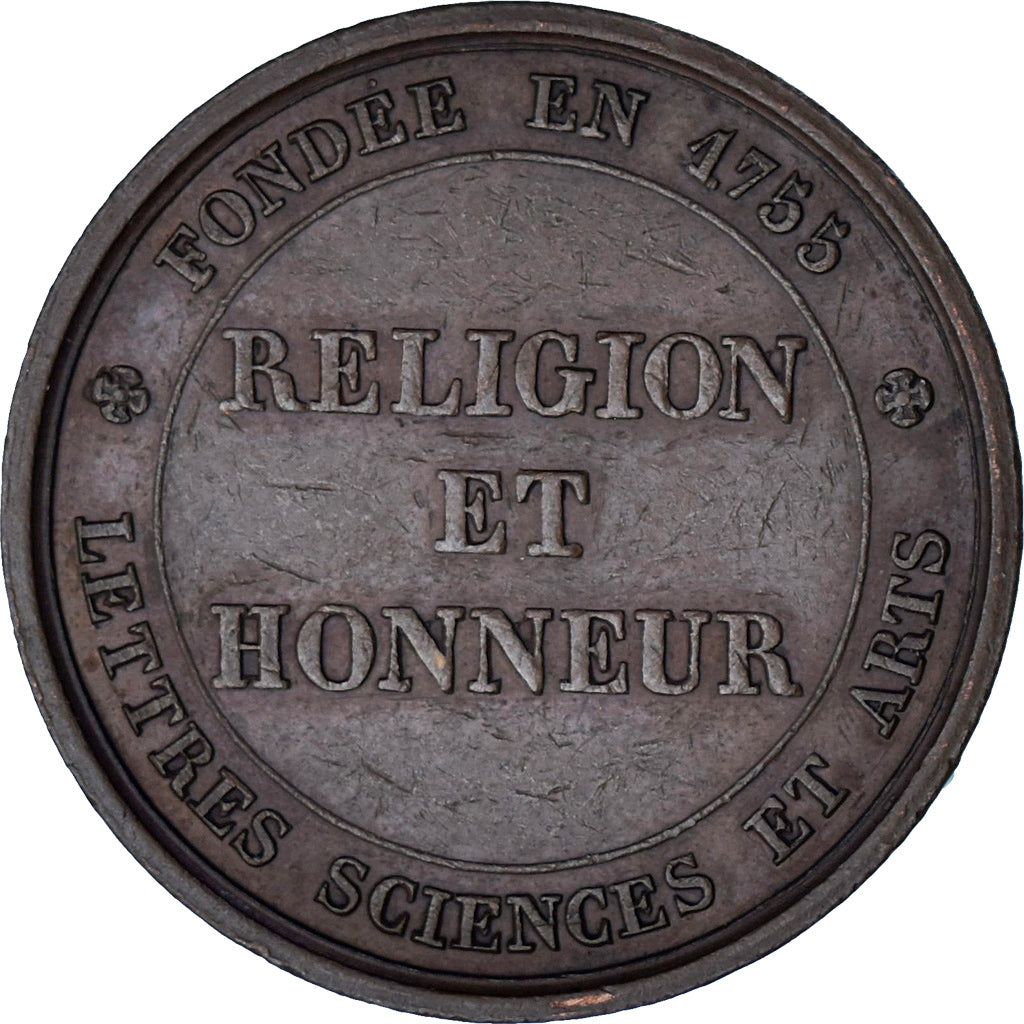 Frankreich, Medaille, Société Académique, Cherbourg, 1855, Borrel, SS+