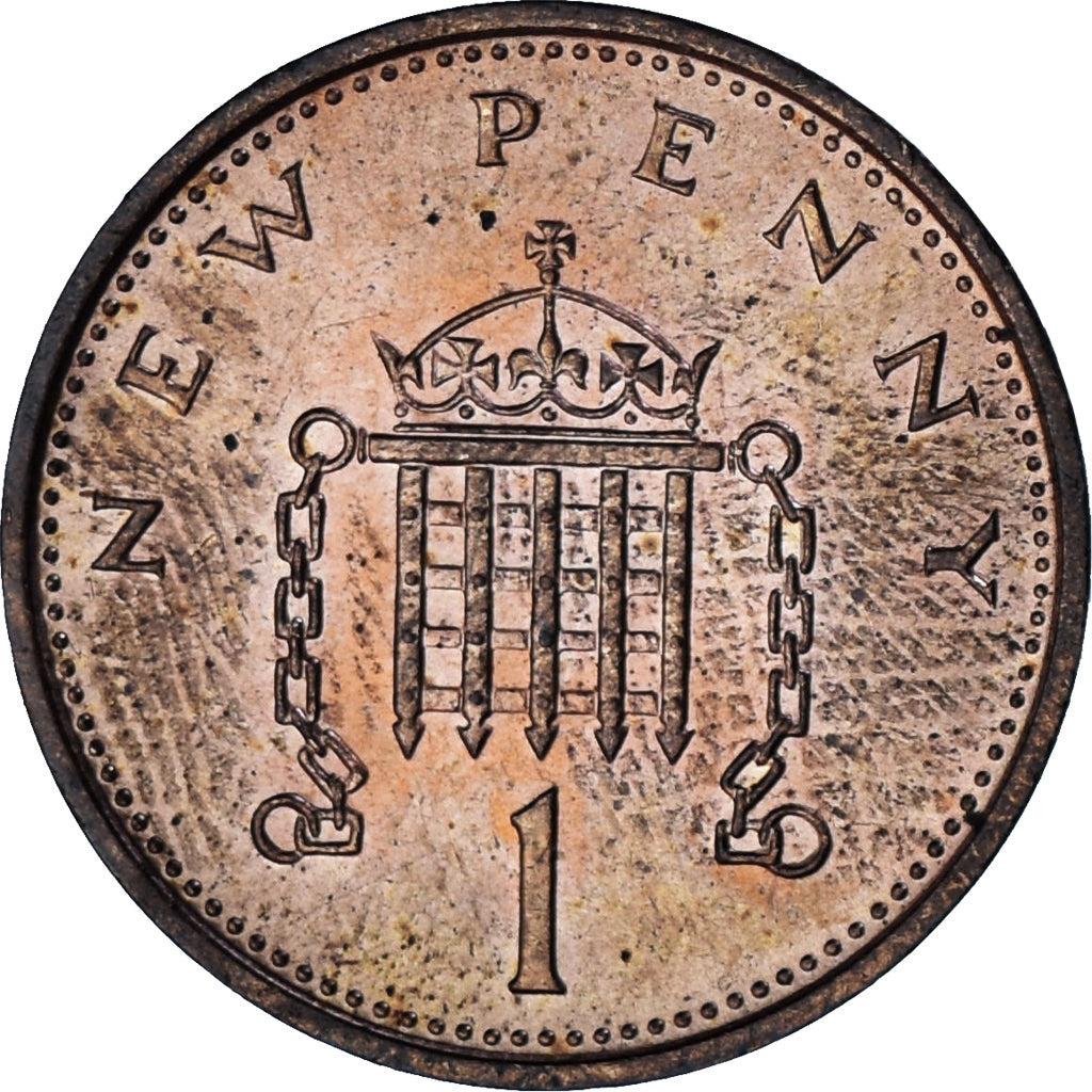 Moeda, Grã-Bretanha, Elizabeth II, New Penny, 1980, MS(63), Bronze