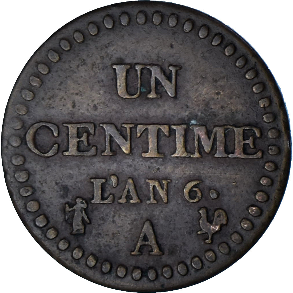 Coin, France, Dupré, Centime, AN 6, Paris, VF(30-35), Bronze, KM:646