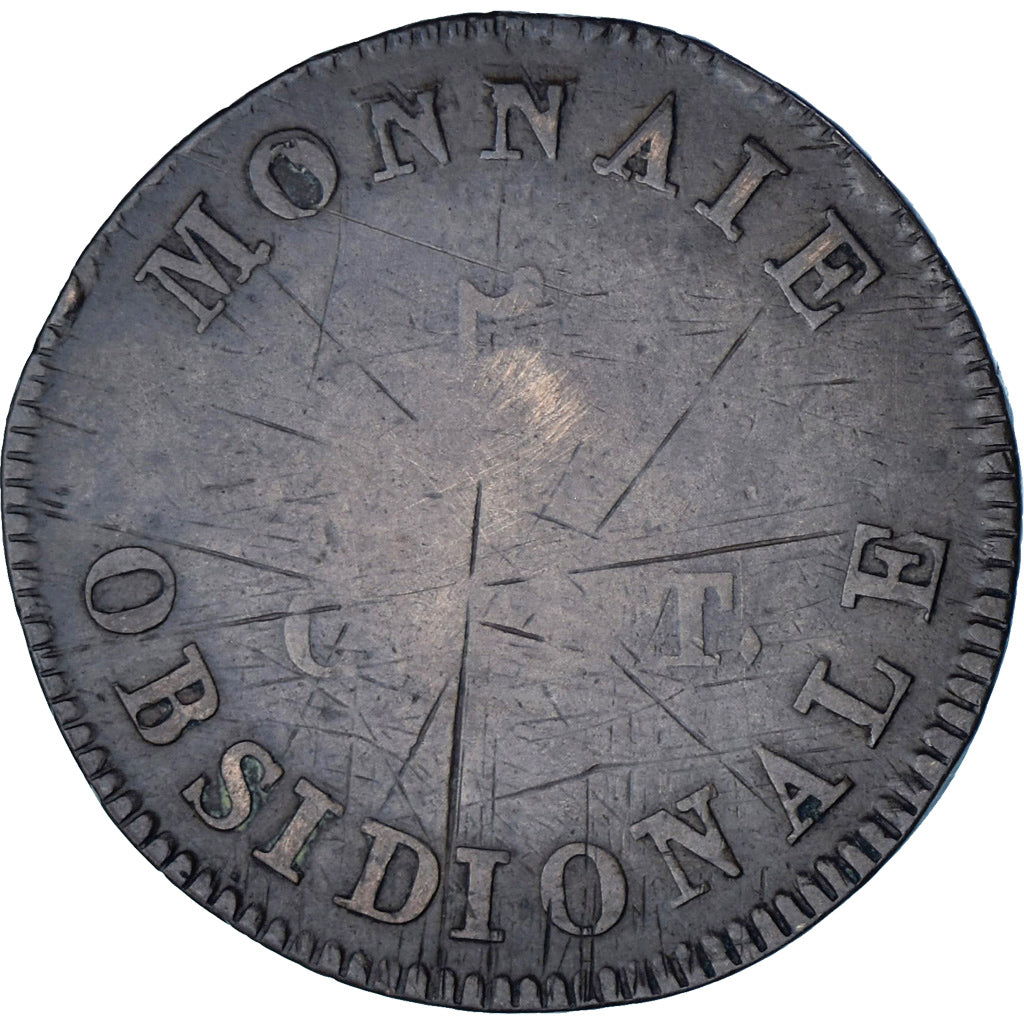 Coin, FRENCH STATES, Obsidionale, 5 Centimes, 1814, Wolschot, VF(20-25), Copper