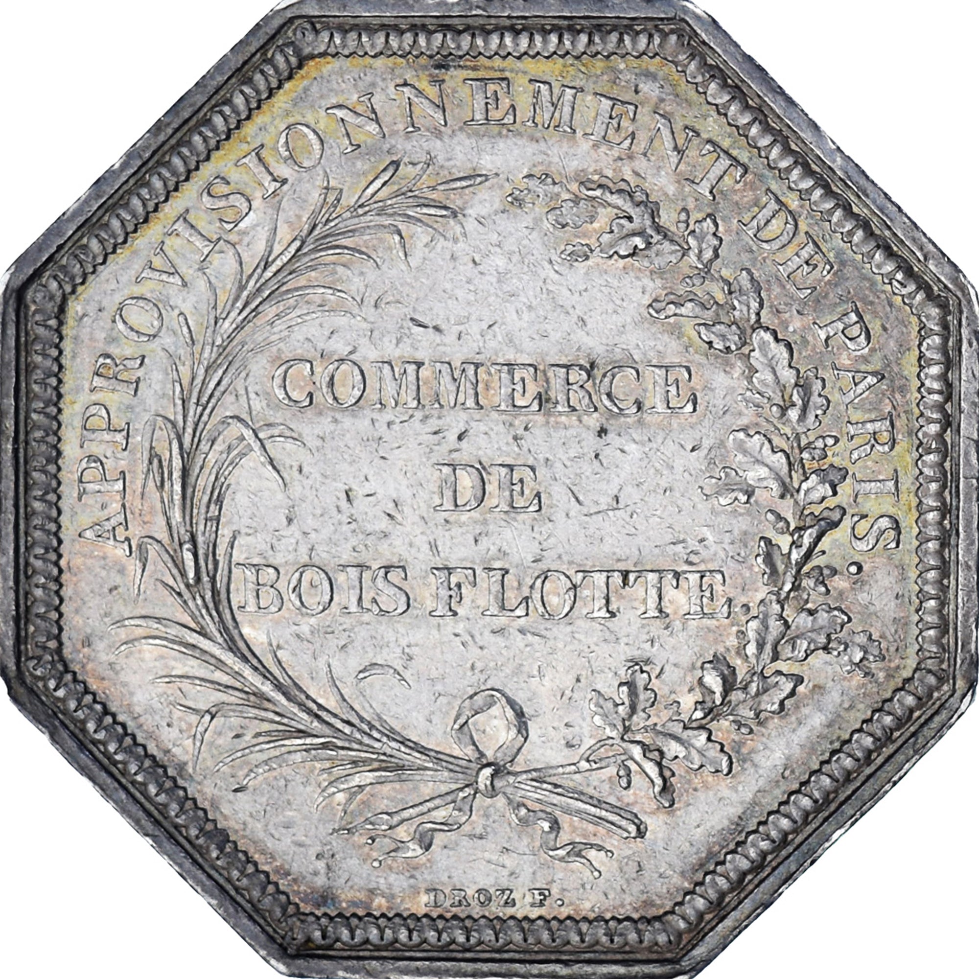 France, Jeton, Jean Rouvet, Commerce du bois flotte, Paris, 1813, Droz, SUP