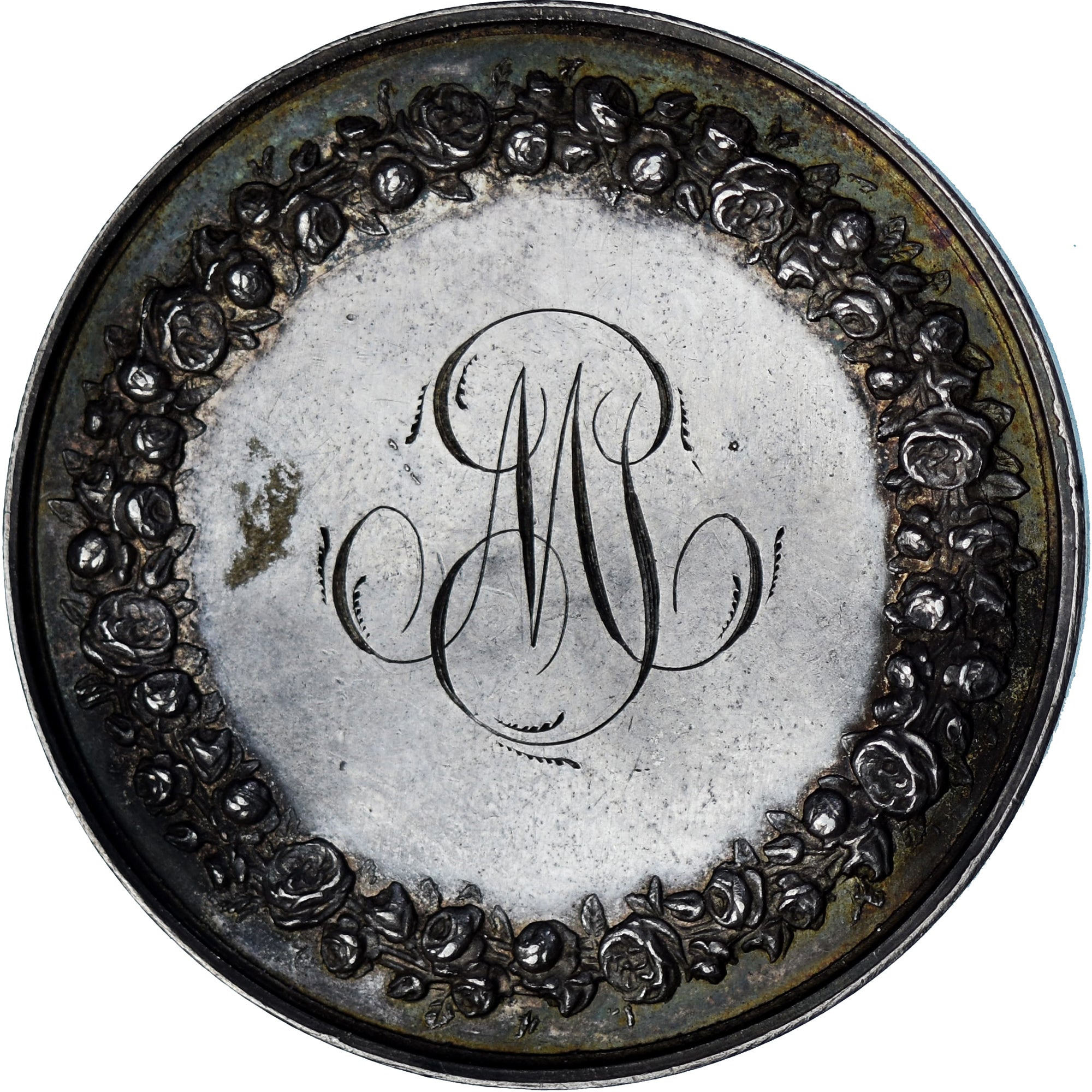 Francja, medal, Médaille de mariage, 1854, Petit, MS(60-62), Srebro