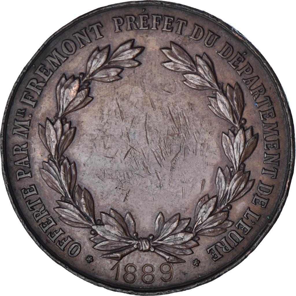 Francja, medal, Offert par Mr Frémont, Préfet de l'Eure, 1889, EF(40-45)