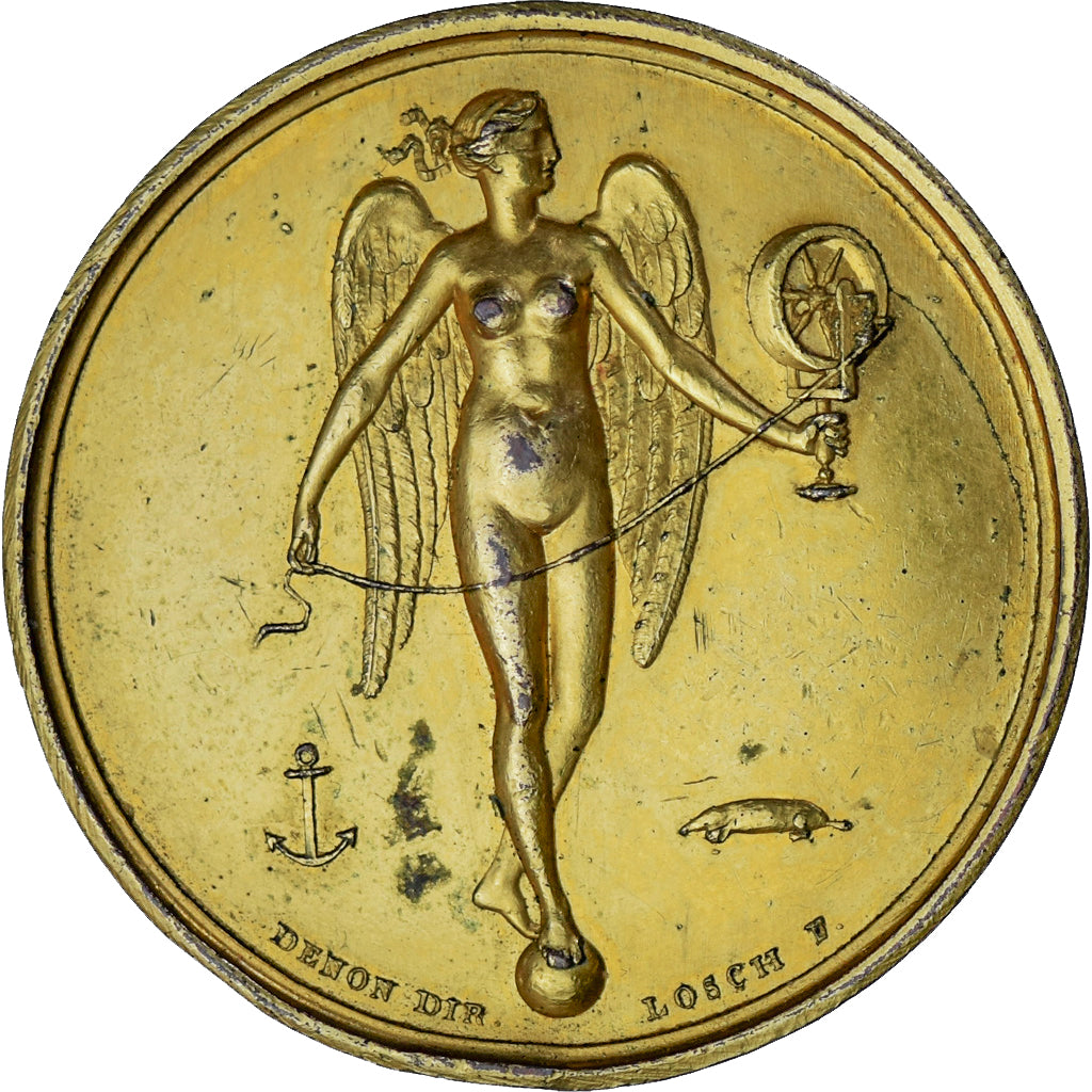 Francia, medalla, Napoléon Ier, Heur et Malheur, Gayrard, MBC+, Bronce dorado