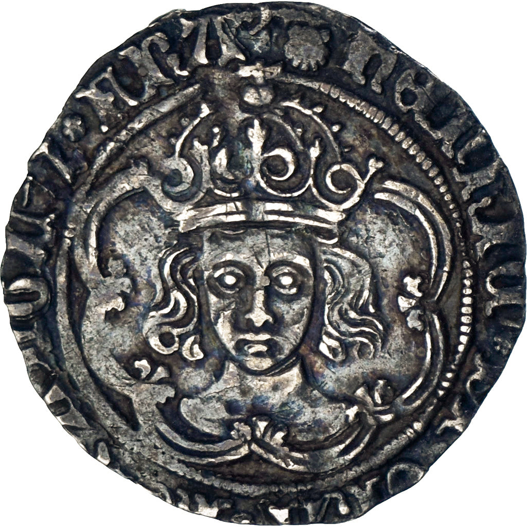 Coin, Great Britain, Henry VII, Groat, London, Type 3b, AU(50-53), Silver