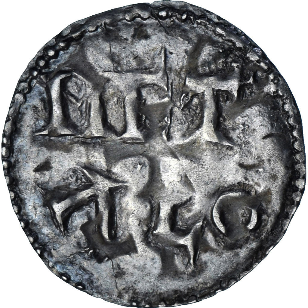 Moneda, Francia, Poitou, Charles II le Chauve, Denier, Melle, Immobilized type