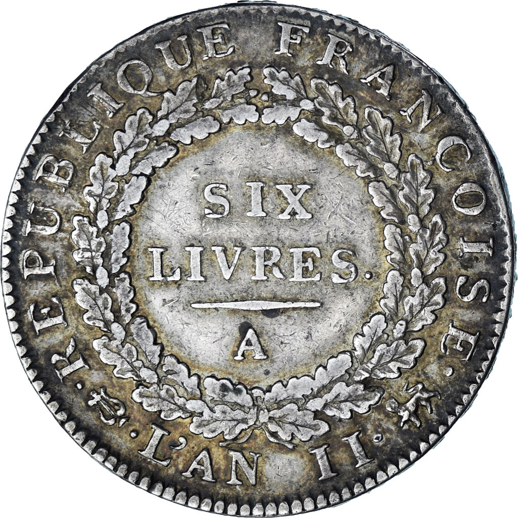 Coin, France, Écu de 6 livres françoise, 6 Livres, 1793, Paris, EF(40-45)