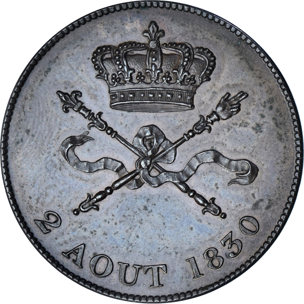 Moneta, Francia, Henri V, 5 Francs, 1830, module de 5 Francs, BB+, Bronzo