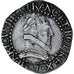 Münze, Frankreich, Henri III, 1/2 Franc au col plat, 1588, La Rochelle, SS