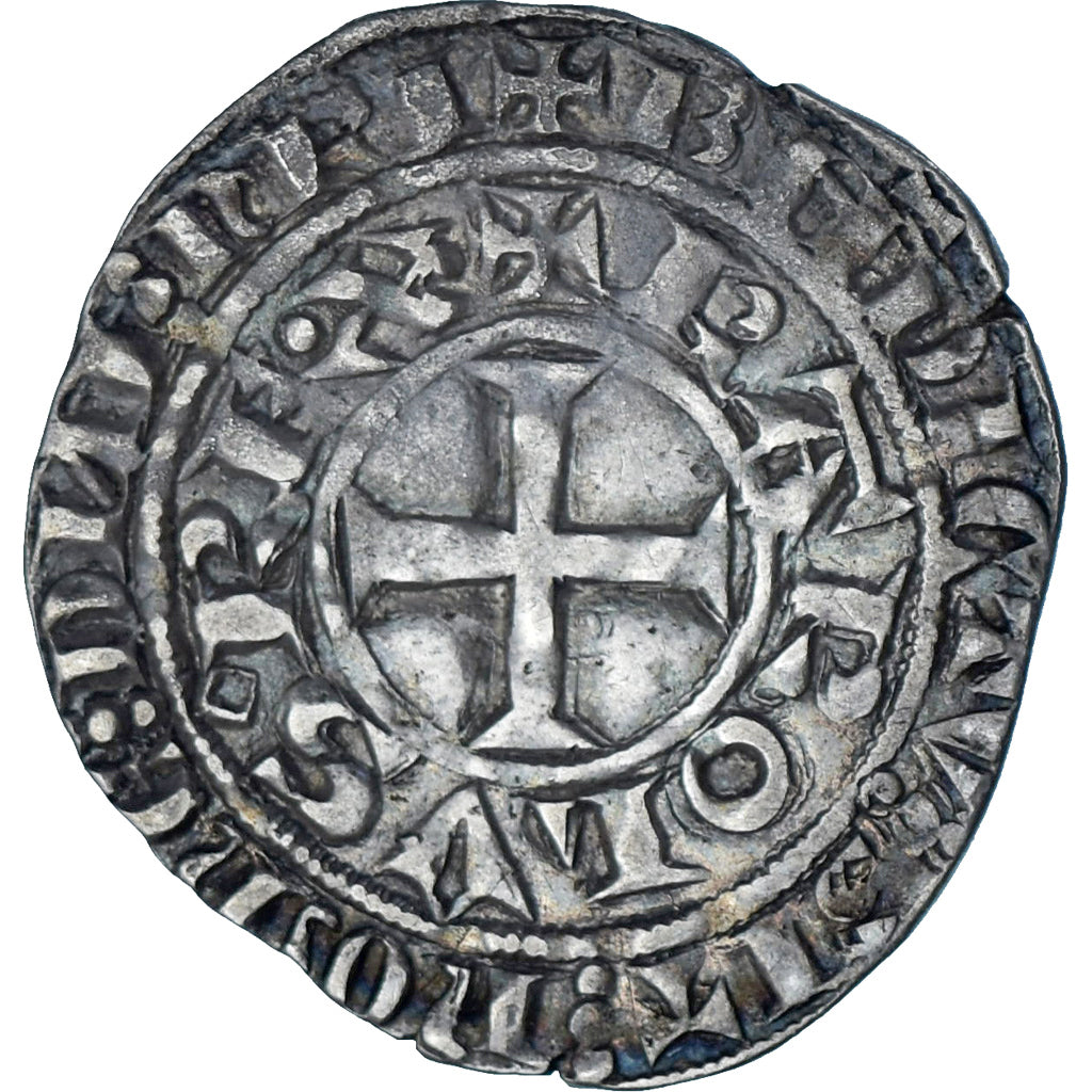 Coin, France, Charles IV, Maille Blanche, EF(40-45), Silver, Duplessy:243D