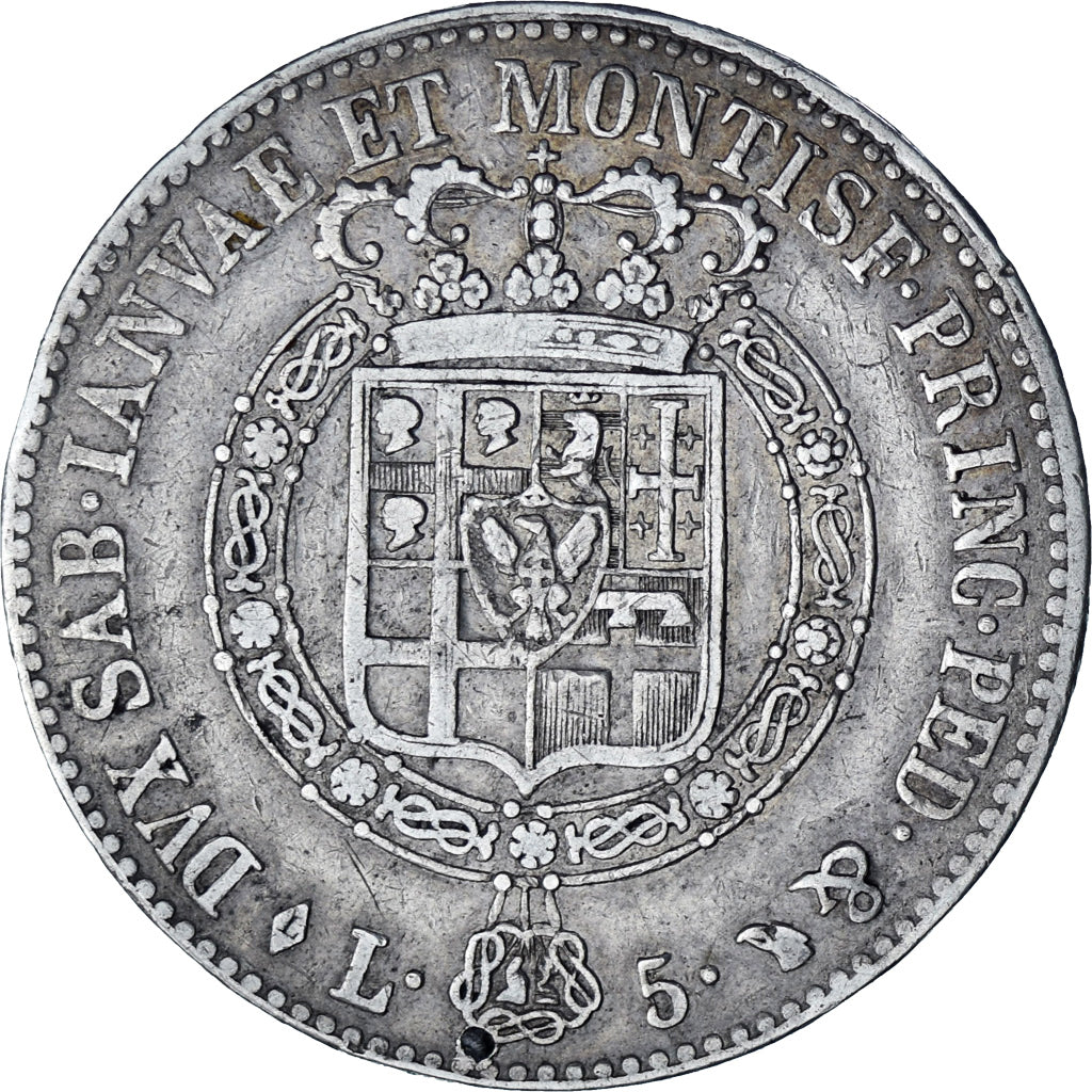 Coin, Italy, Vittorio Emanuele I, 5 Lire, 1820, Turin, EF(40-45), Silver