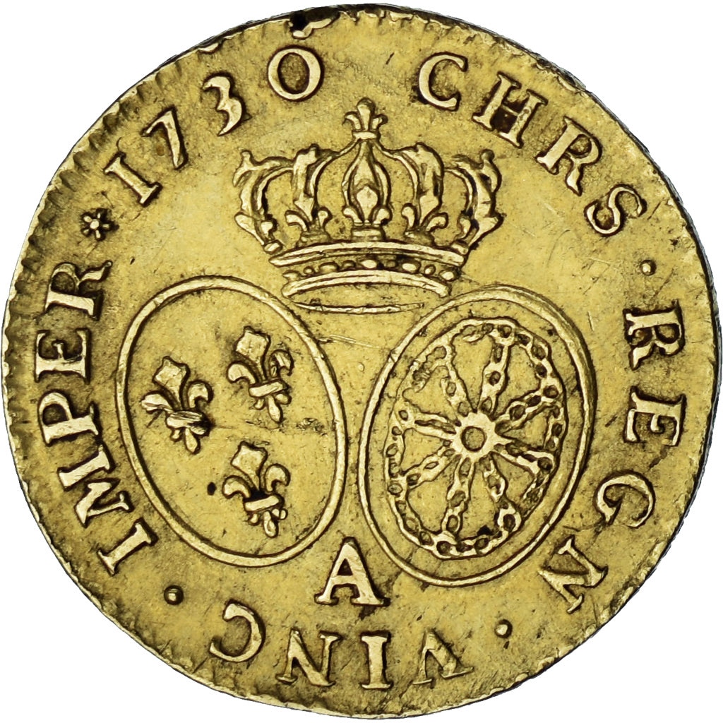 Coin, France, Louis XV, Louis d'or aux lunettes, Louis d'Or, 1730, Paris