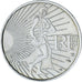 France, 10 Euro, 2009, Semeuse, AU(55-58), Silver