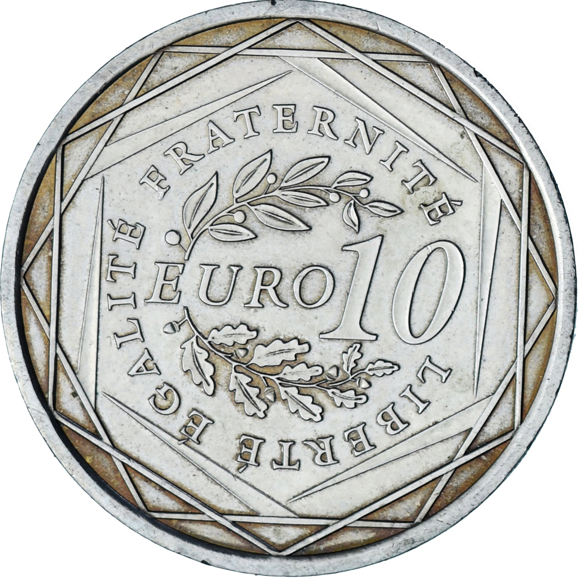 France, 10 Euro, 2009, Semeuse, AU(55-58), Silver