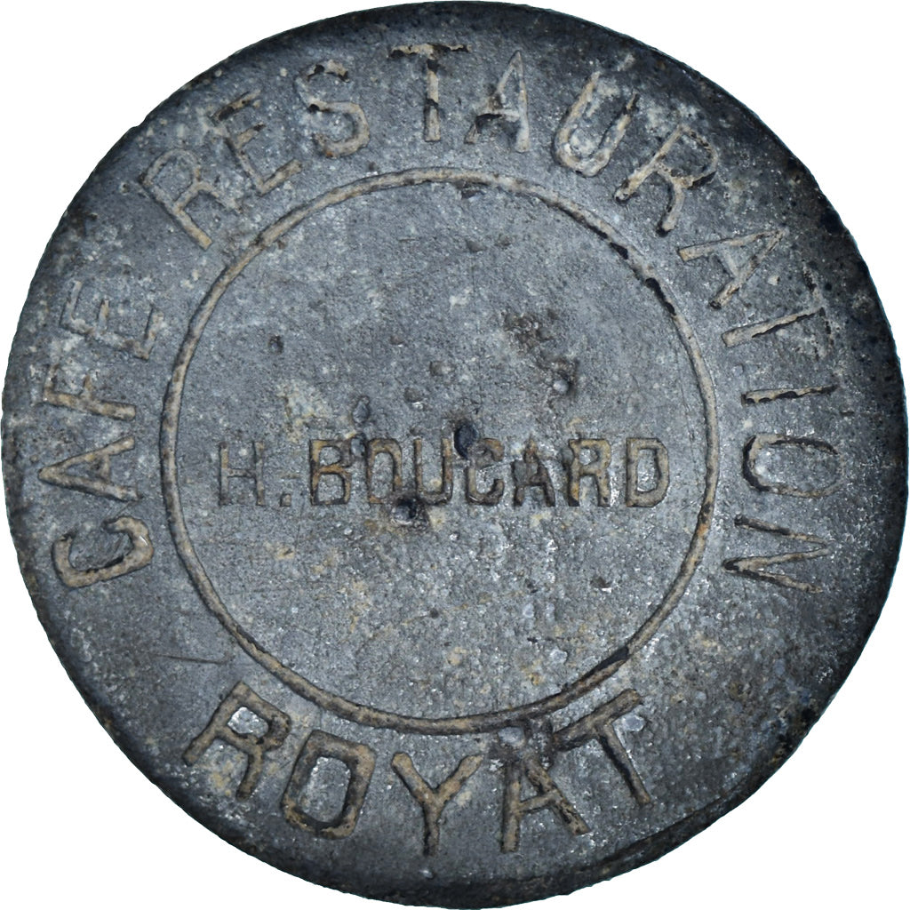 token, France, Café Restauration Royat, Token, VF(20-25), Métal