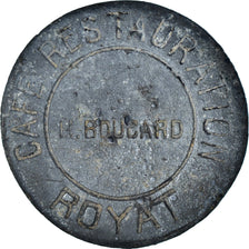 token, France, Café Restauration Royat, Token, VF(20-25), Métal