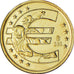 France, Medal, 10 ans de l'Euro, 2009, MS(65-70), Gold