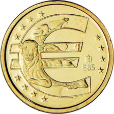 France, Medal, 10 ans de l'Euro, 2009, MS(65-70), Gold