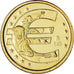 France, Medal, 10 ans de l'Euro, 2009, MS(65-70), Gold
