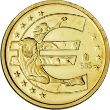 France, Medal, 10 ans de l'Euro, 2009, MS(65-70), Gold