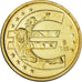 France, Medal, 10 ans de l'Euro, 2009, MS(65-70), Gold