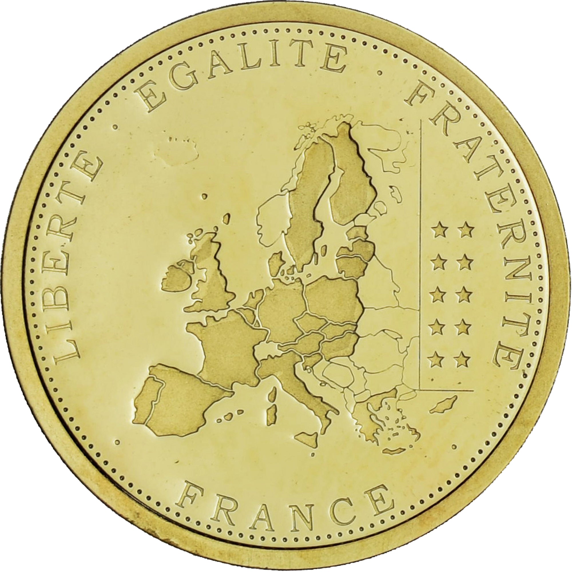 France, Médaille, 10ème Anniversaire de l'Euro, History, 2012, FDC, Or