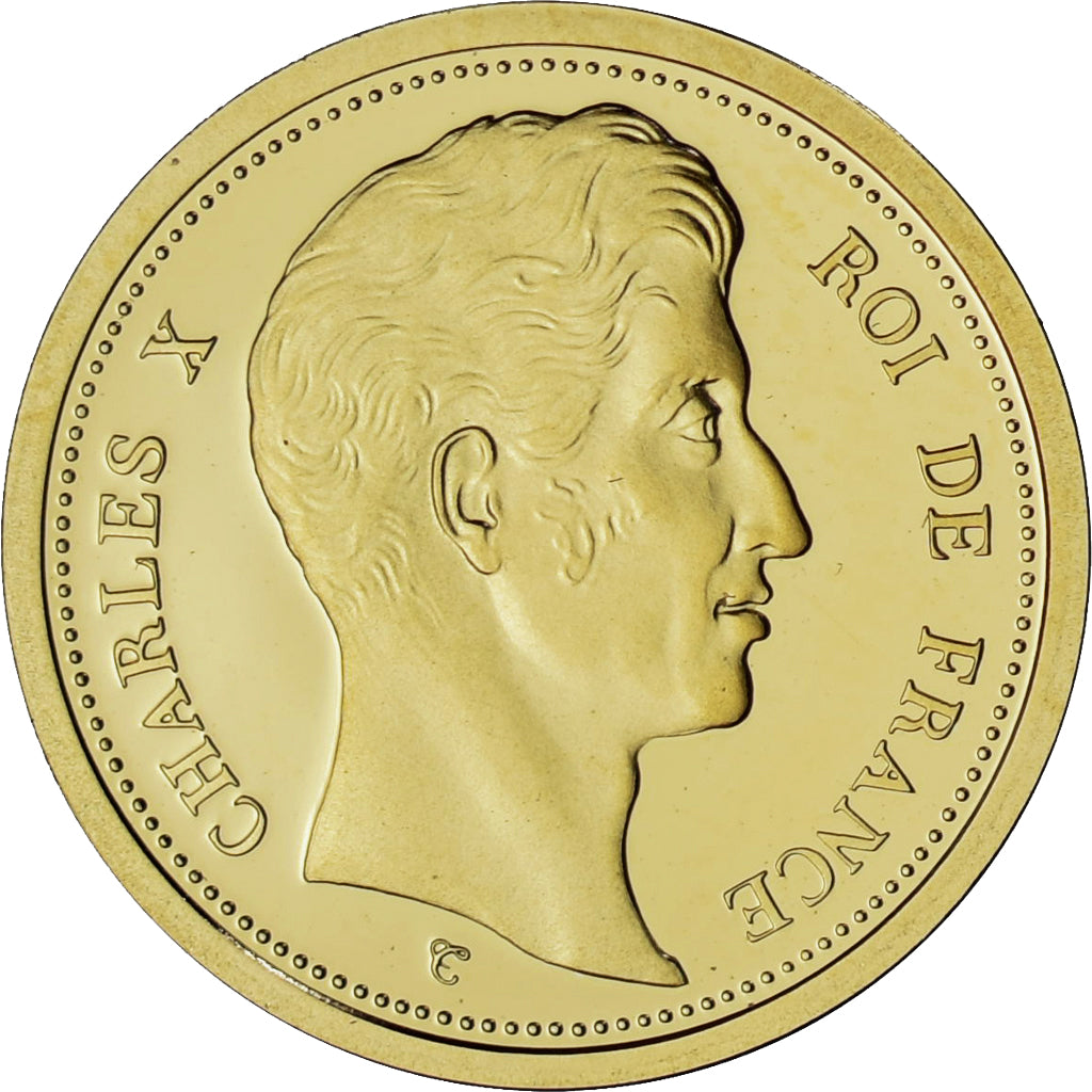 France, Médaille, 100 Francs Essai Charles X, Or, FDC