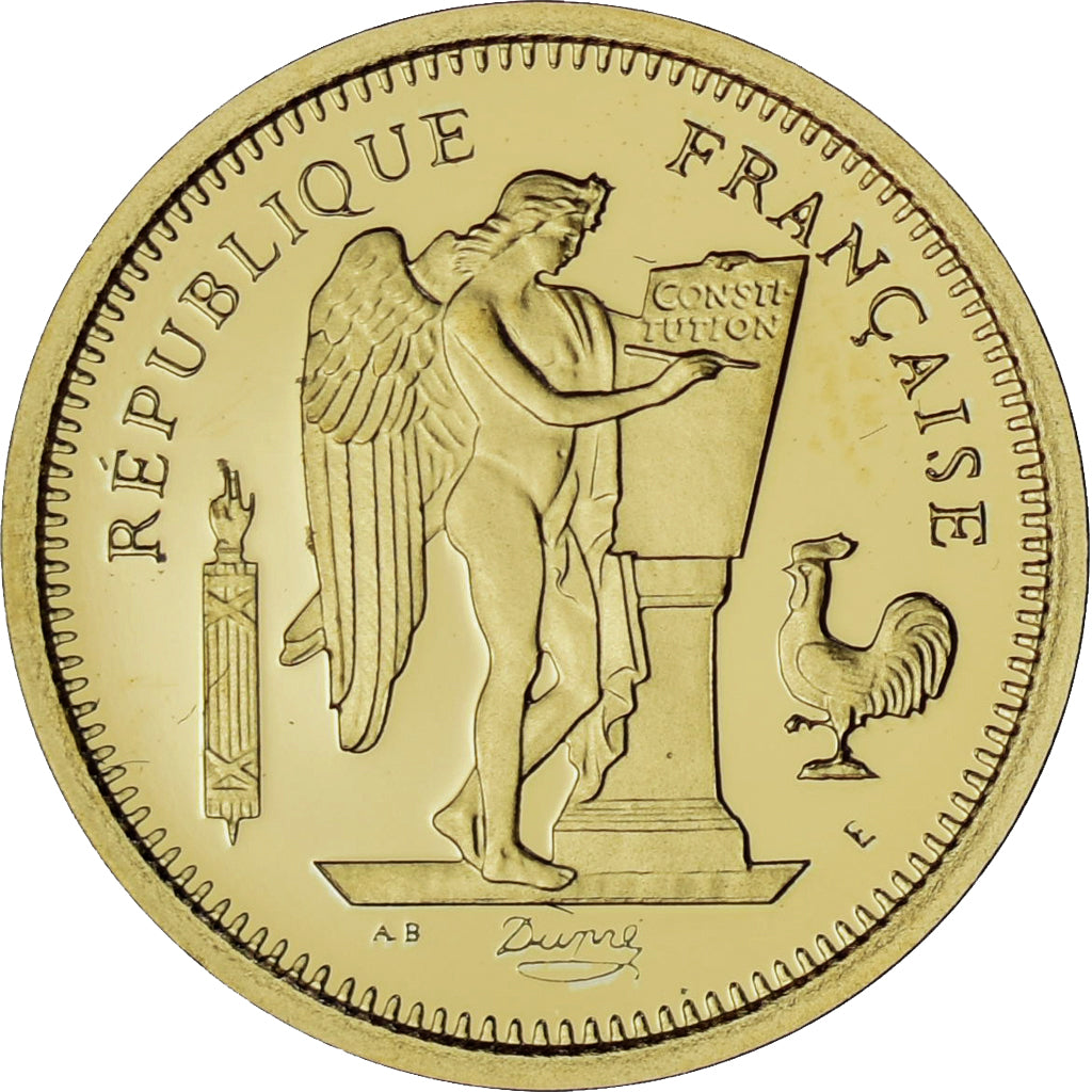 France, Medal, Réplique Essai 50 Francs Génie, Gold, MS(65-70)
