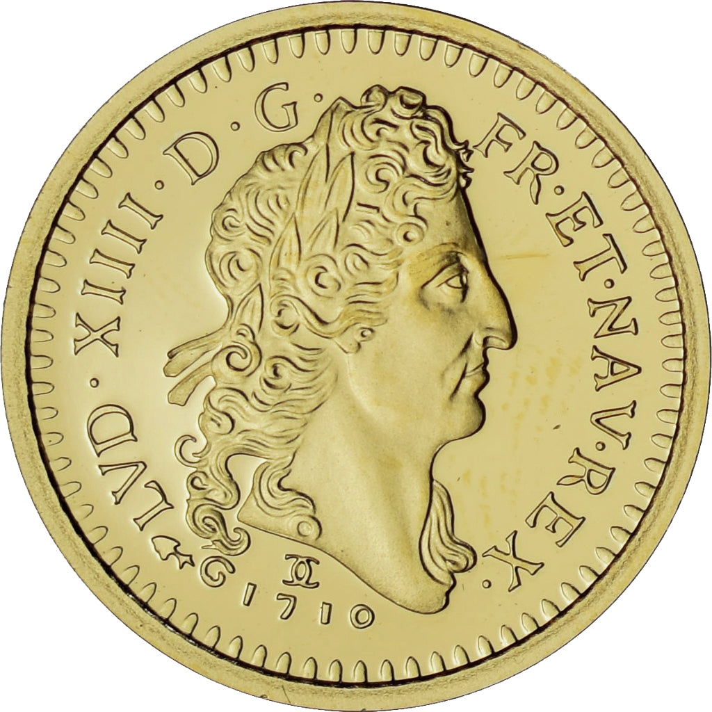 Francia, medaglia, Louis XIV, Reproduction, Louis d'Or au Soleil 1710, Oro, FDC