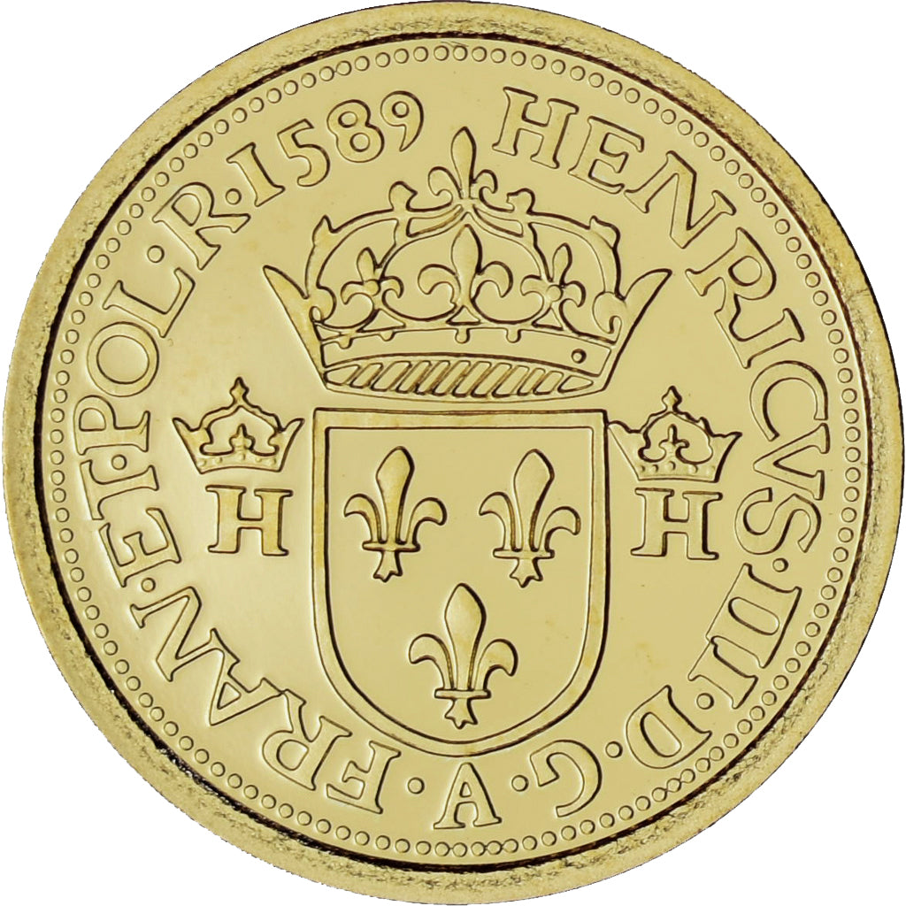 França, medalha, Reproduction, Ecu d'or, Henri III, História, MS(65-70)