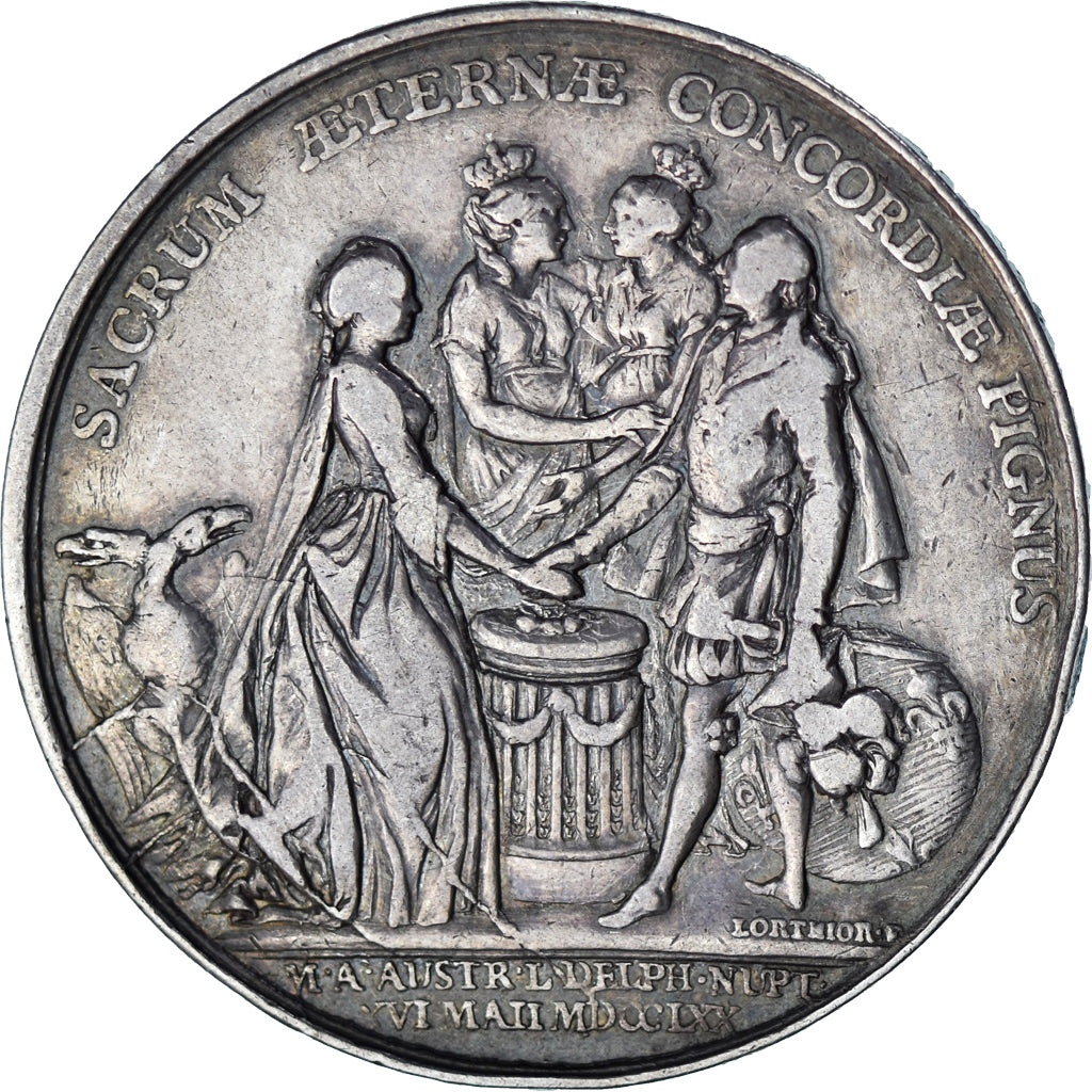 Frankrijk, Medaille, Louis XV, Mariage du Dauphin Louis & Marie-Antoinette