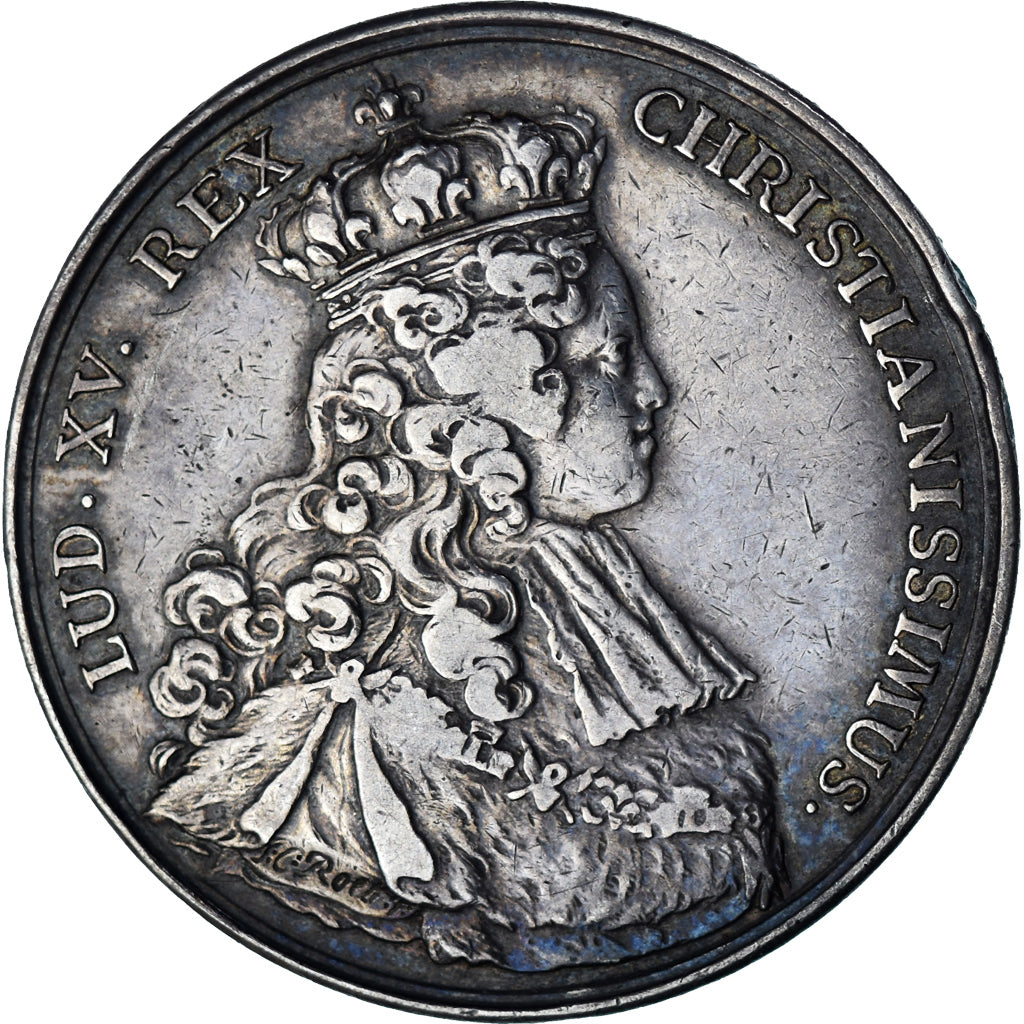 Frankrijk, Medaille, Royal, Reims, Sacre de Louis XV, History, 1722, Rottiers