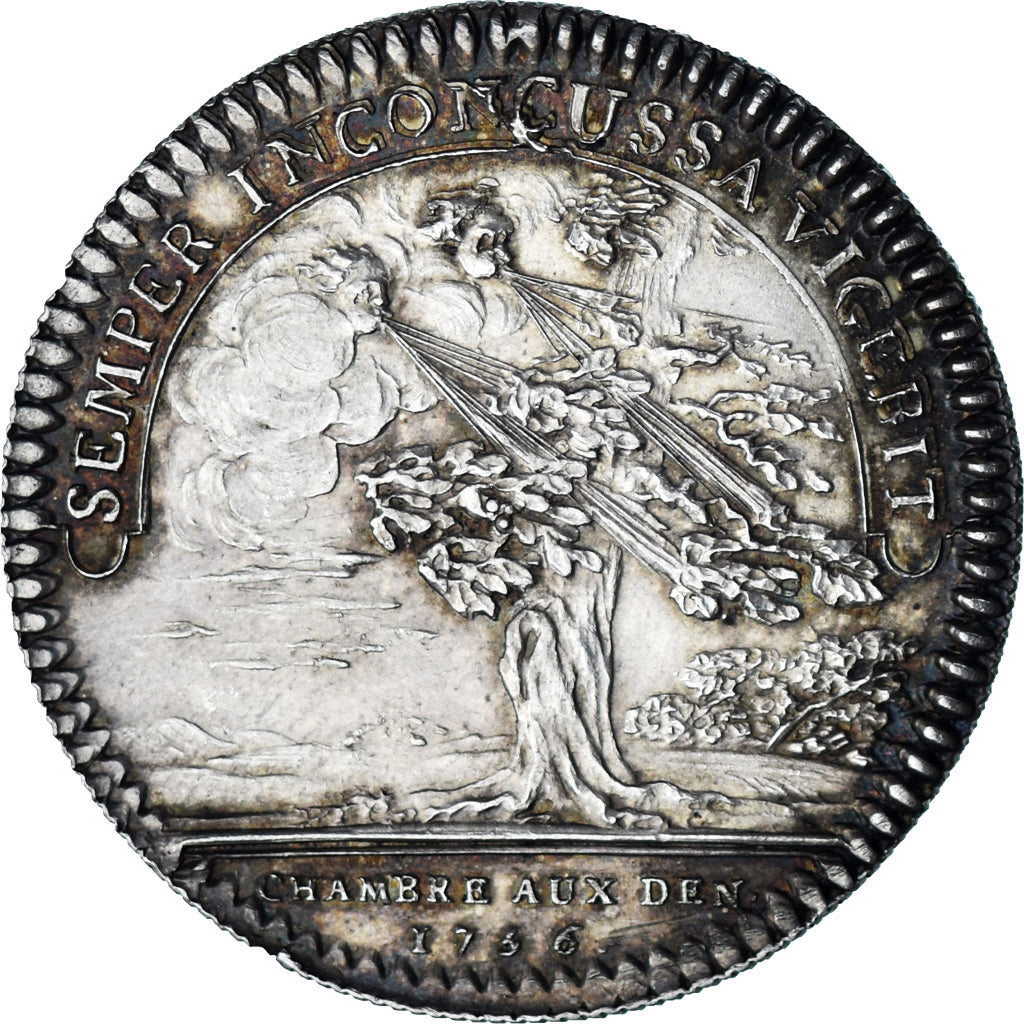 France, Token, Royal, Louis XV, Chambre aux Deniers, MS(60-62), Silver