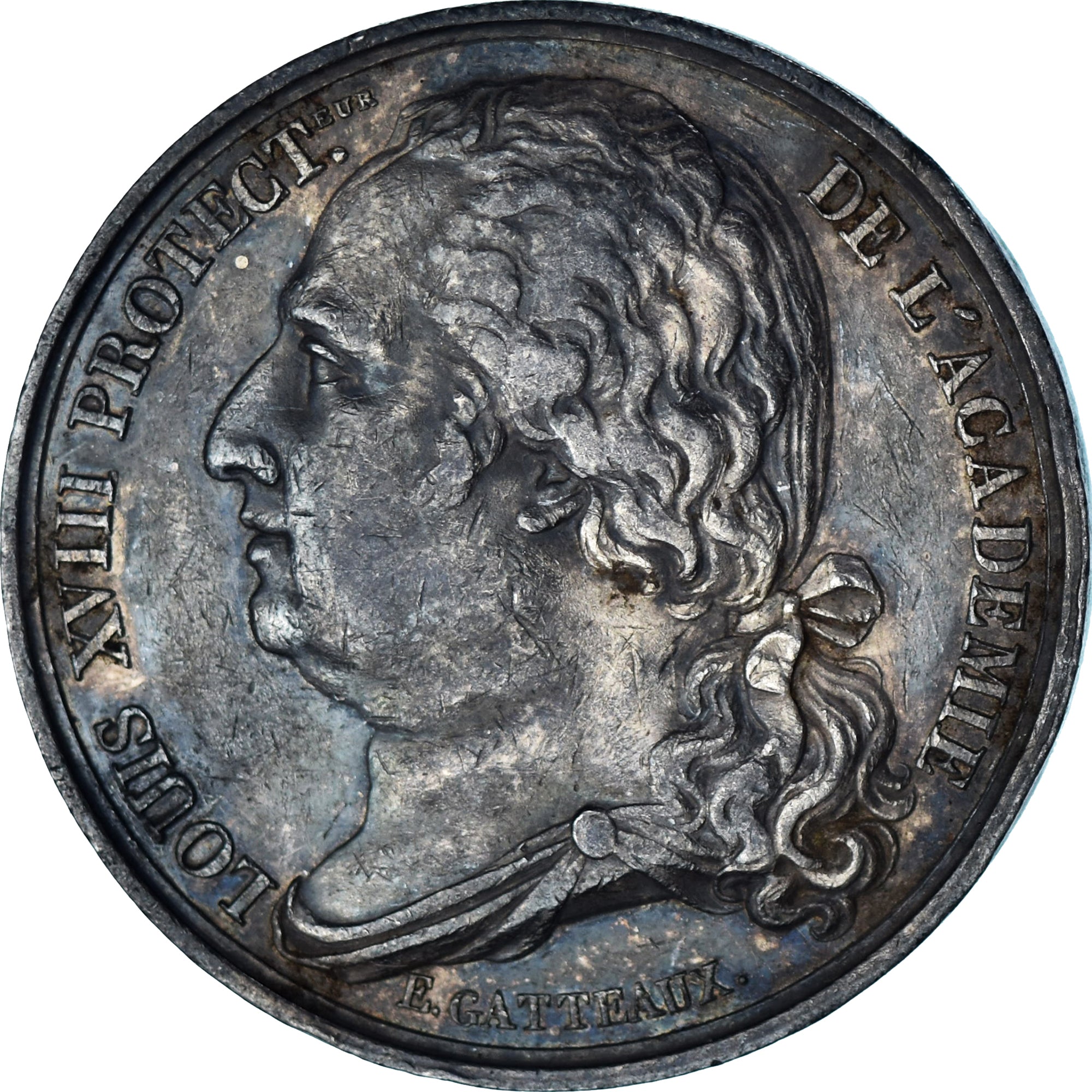 Francja, Token, Louis XVIII, Académie française, AU(50-53), Srebro