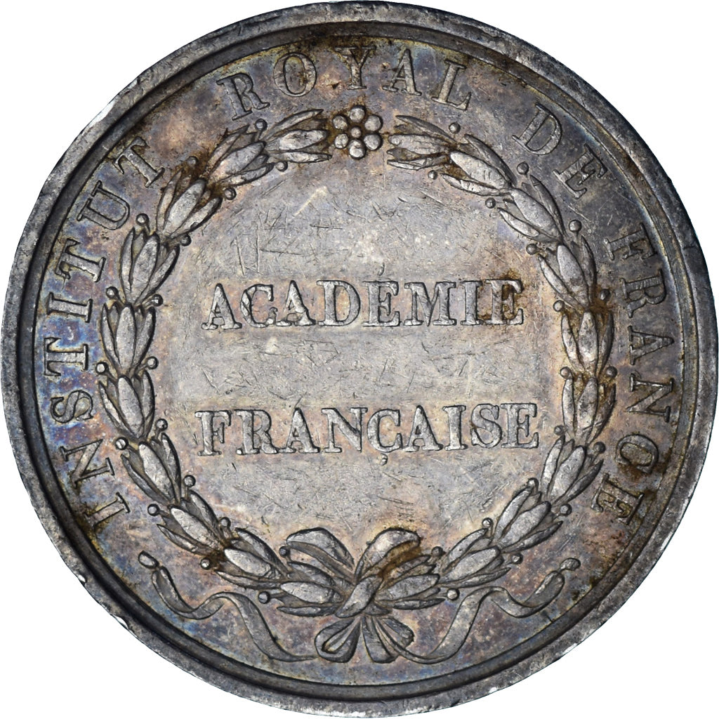 Francja, Token, Louis XVIII, Académie française, AU(50-53), Srebro