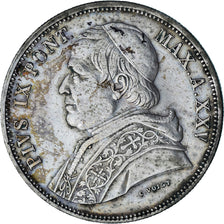 Munten, Italiaanse staten, PAPAL STATES, Pius IX, 5 Lire, 1870, Rome, ZF