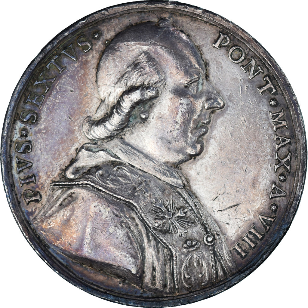Vatican, Medal, Pie VI, Visite à Augsbourg, An VIII, 1782, Hamerani, AU(50-53)