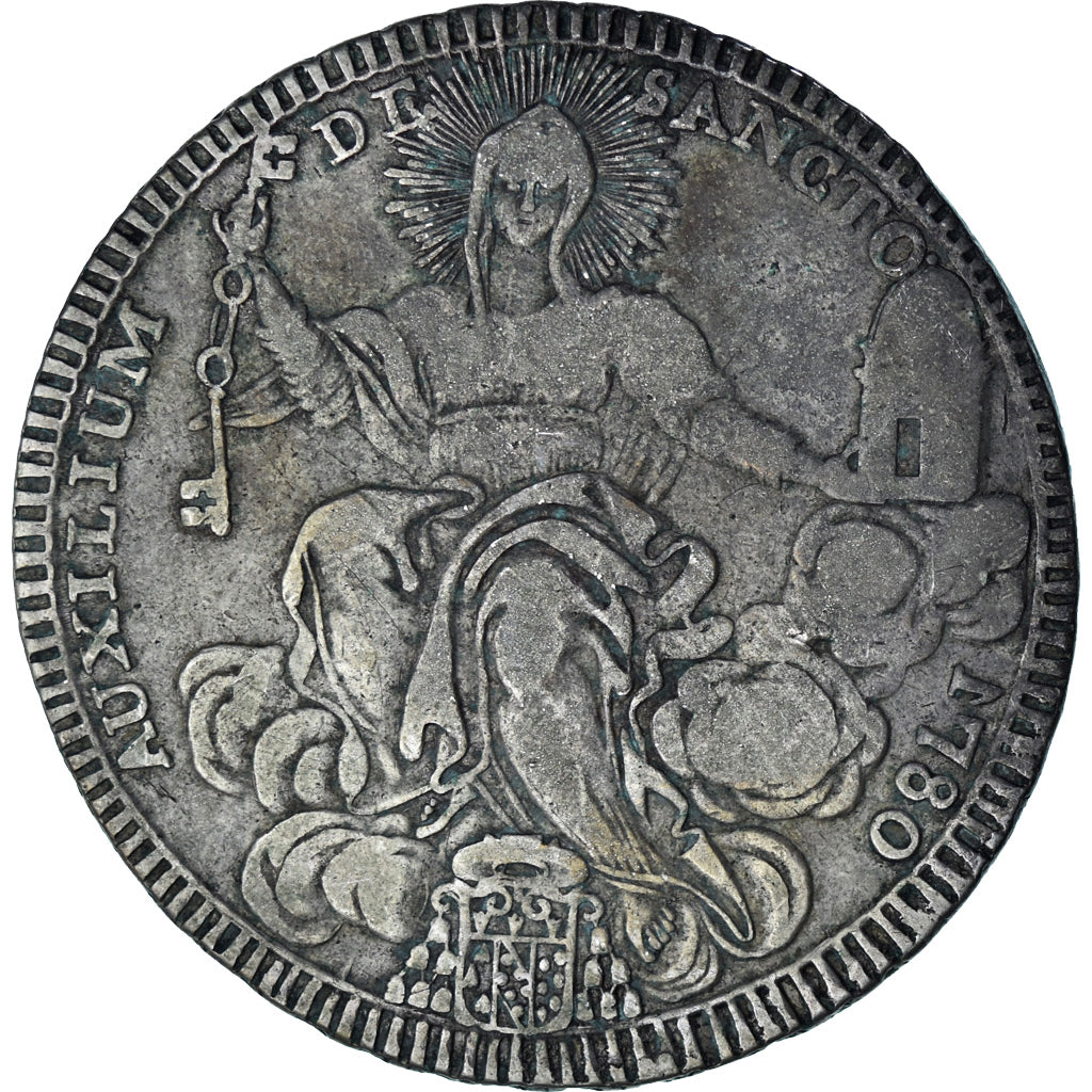 Münze, Italien Staaten, PAPAL STATES, Pius VI, Scudo, 1780, Rome, S+, Silber