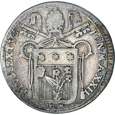 Moneda, CIUDAD DEL VATICANO, Pie VI, 1/2 Scudo, 1796, Roma, BC+, Plata