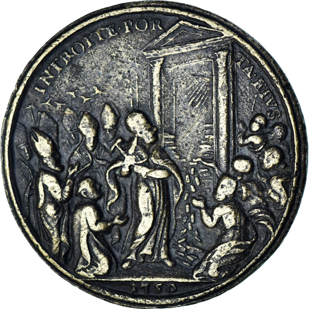 Watykan, medal, Benoit XIV, Introite Porta Eius, 1750, Gian Federigo Bonzagni