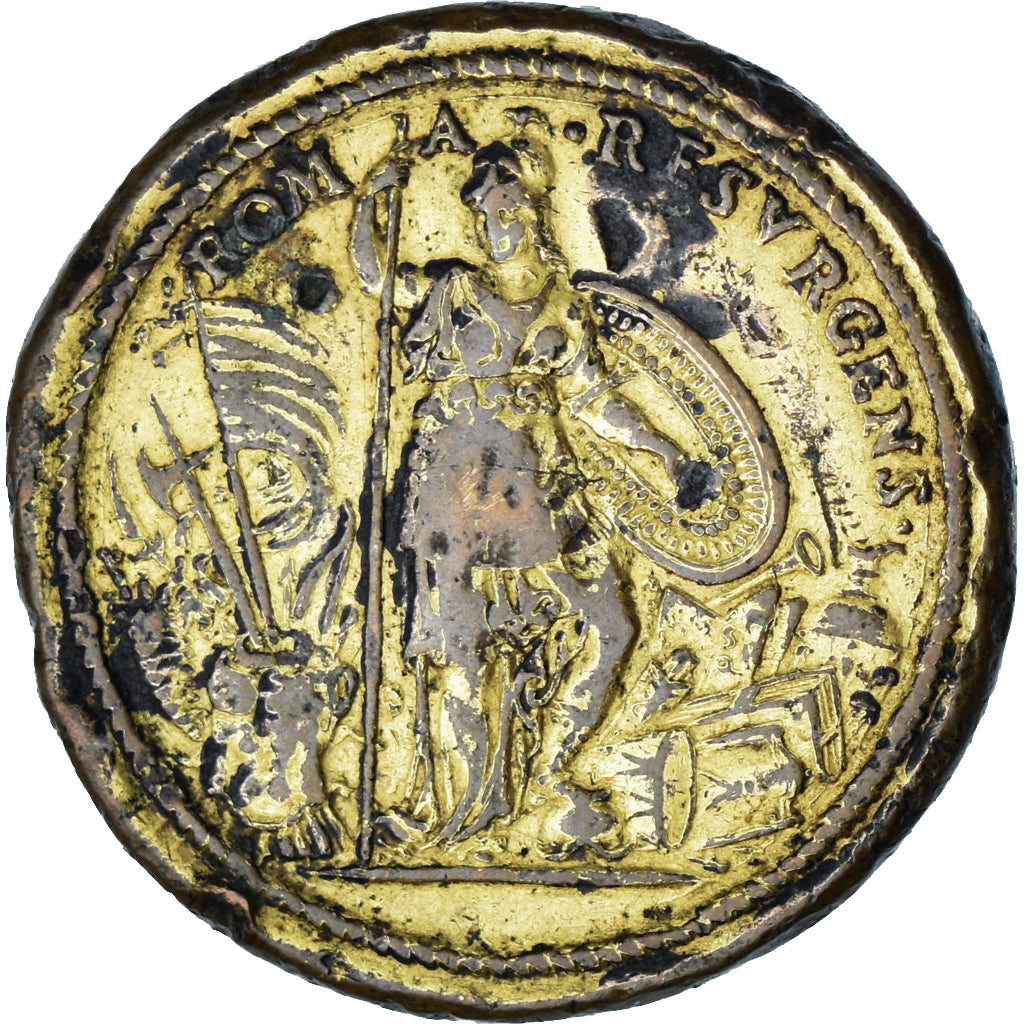 Vatican, Medal, Paul IV, Roma Resurgens, Gian Federigo Bonzagni, VF(20-25), Gilt