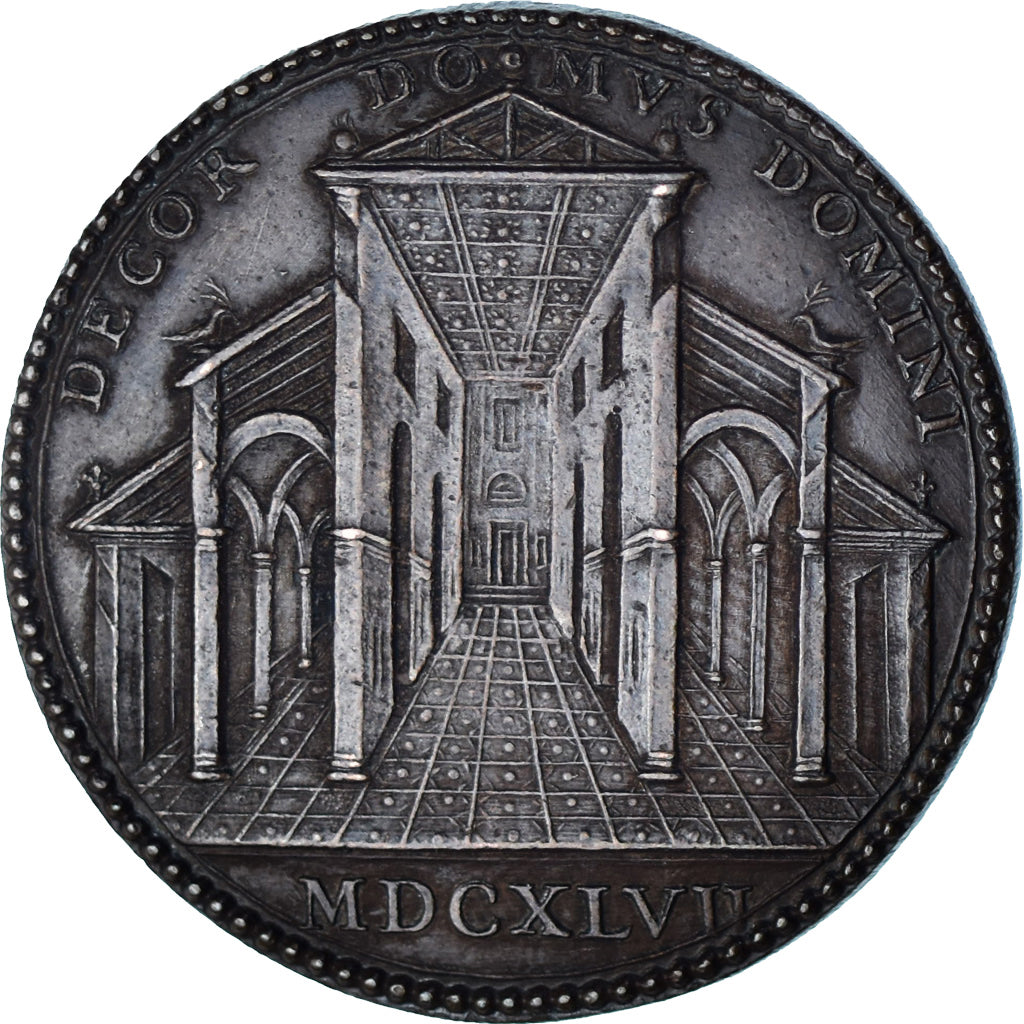 Vatican, Medal, Innocent X, Reconstruction de la Basilique Saint-Jean-de-Latran