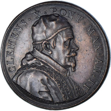 Vatican, Medal, Le Pape Clément X (1670-1676), Hamerani, Refrappe XIXème