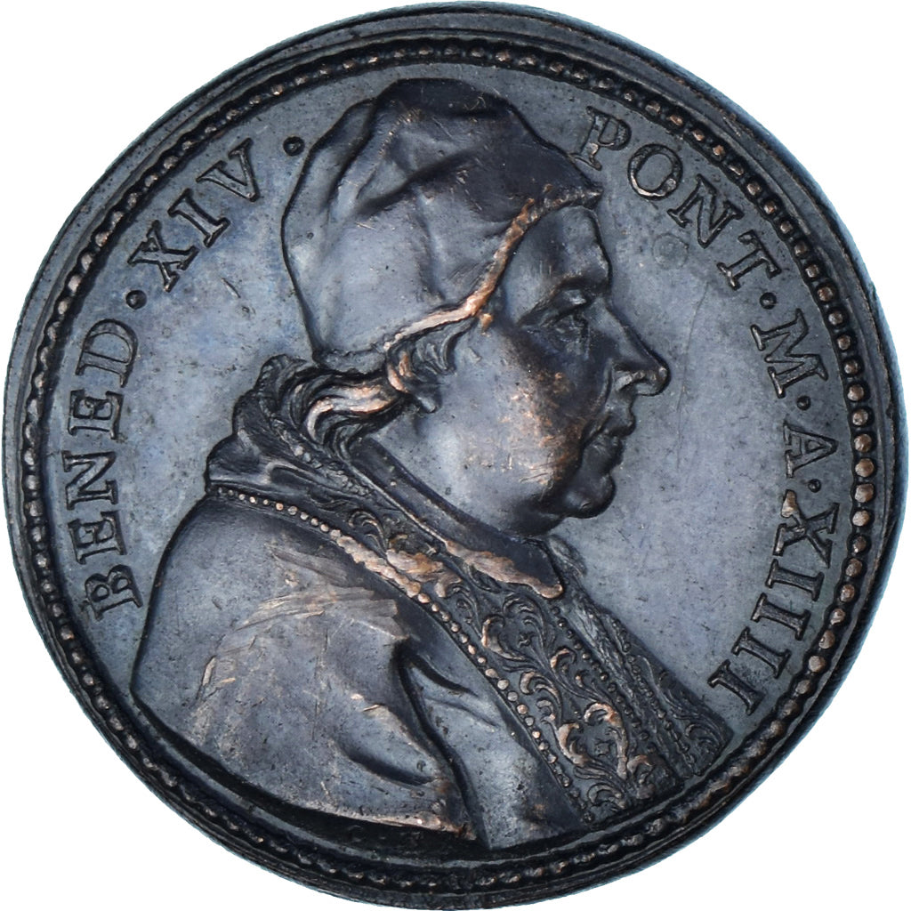 Vatican, Medal, Benoit XIV, Hamerani, Refrappe XIXème, MS(60-62), Bronze