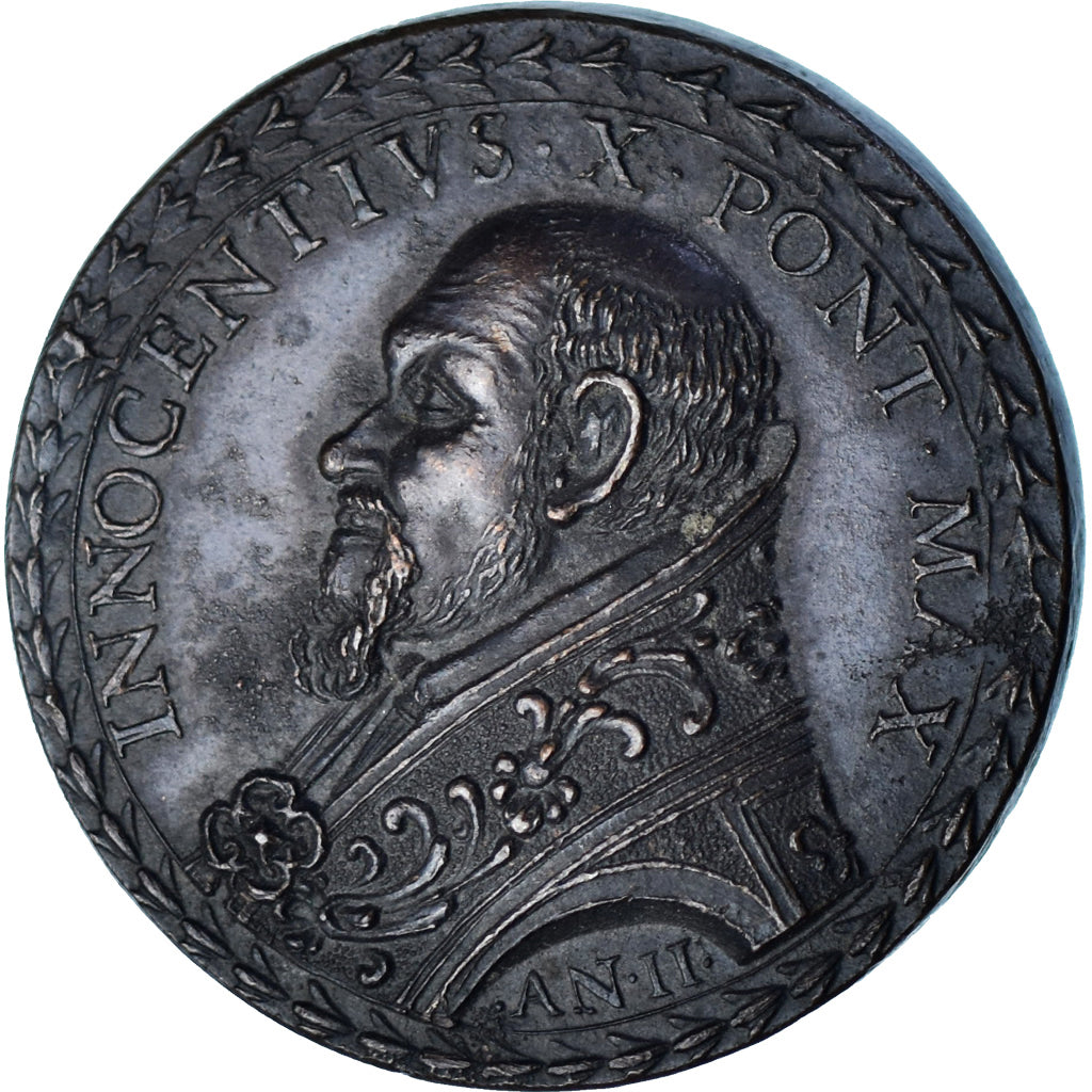 Vatican, Medal, Innocent X, Hamerani, Refrappe XIXème, MS(60-62), Bronze