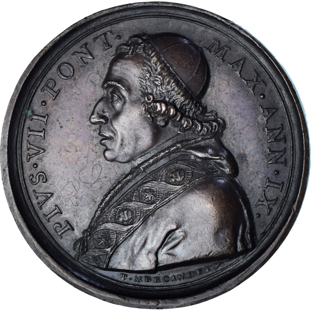 Watykan, medal, Pie VII, Seigneur et Maître, Tomasso Mercandetti, Refrappe
