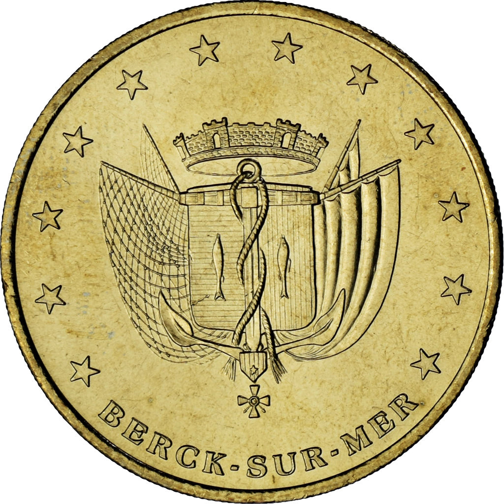 Francia, zeton, 1 Euro Berck-sur-mer, 1998, Euro des villes, FDC