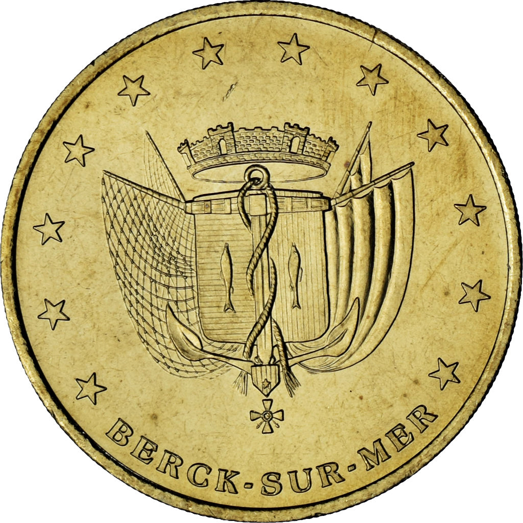 Francia, zeton, 1 Euro Berck-sur-mer, 1998, Euro des villes, FDC